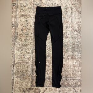 Lululemon Black Ruched Leggings